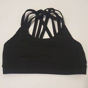 Lululemon Black Crisscross Strapy Sports Bra S